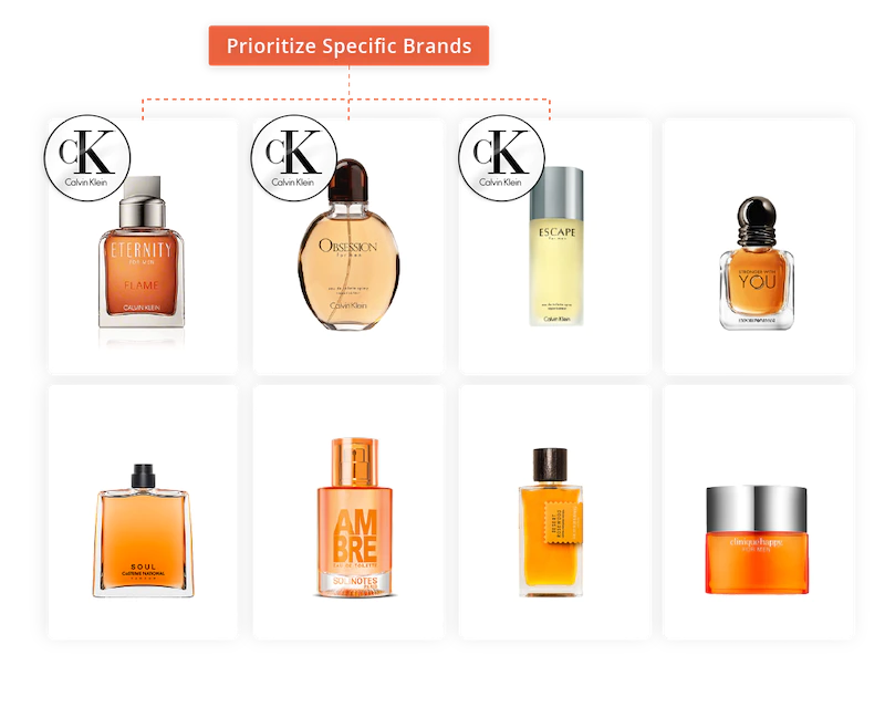 fragrance bottles for calvin klein in data card