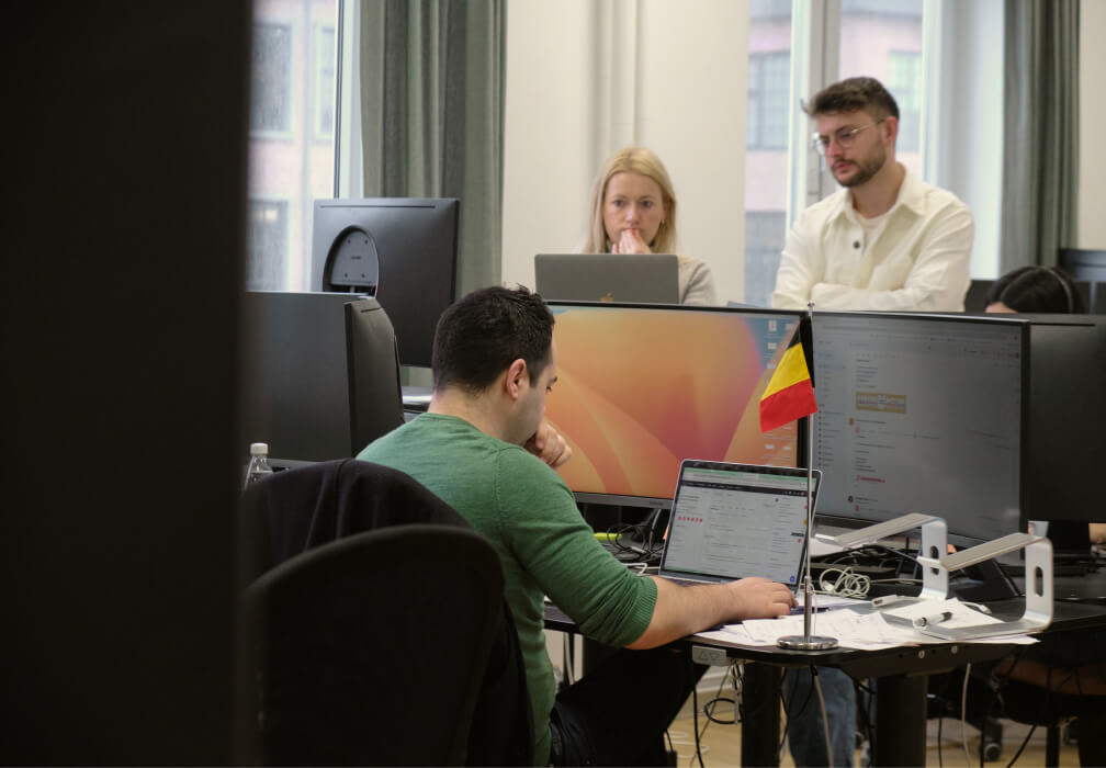 Clerk.io employees working at the office