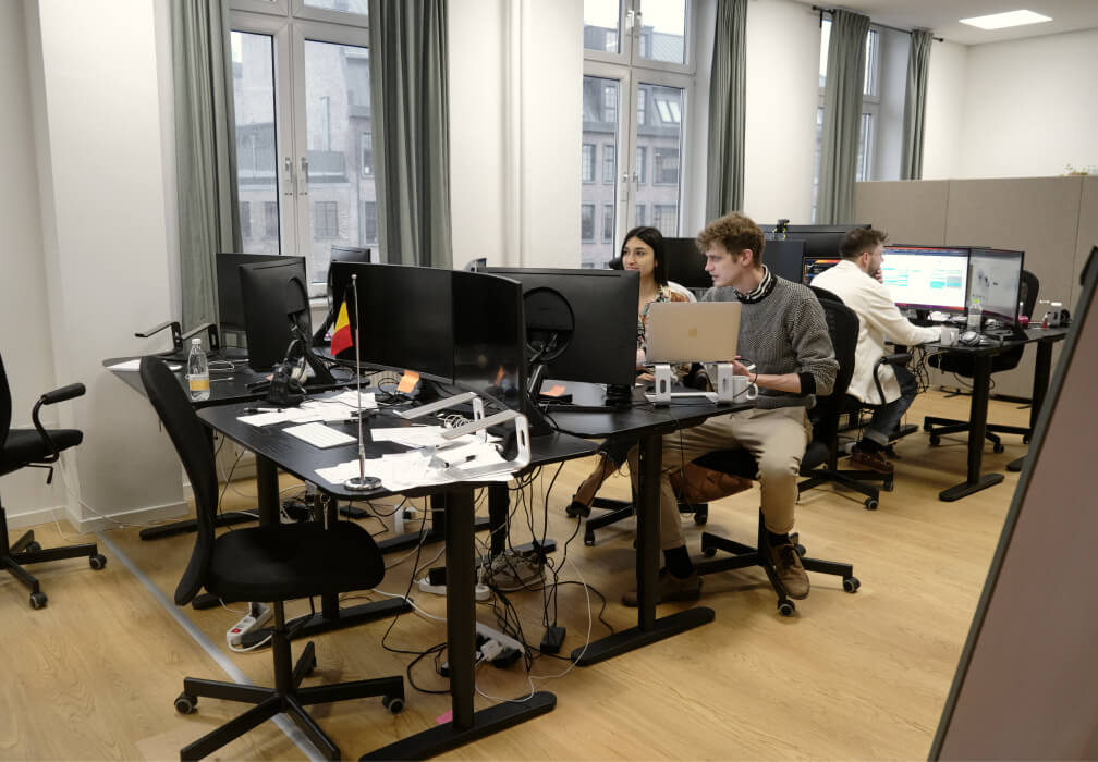 Clerk.io employees working at the office